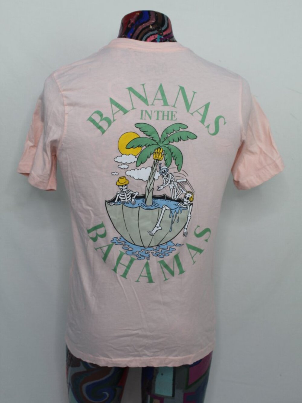 Bananas In The Bahamas Adult Medium Pink Tshirt